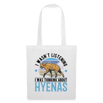 Hyäne Geschenk Erdwolf Hyena - Stoffbeutel - Weiß - Vorne