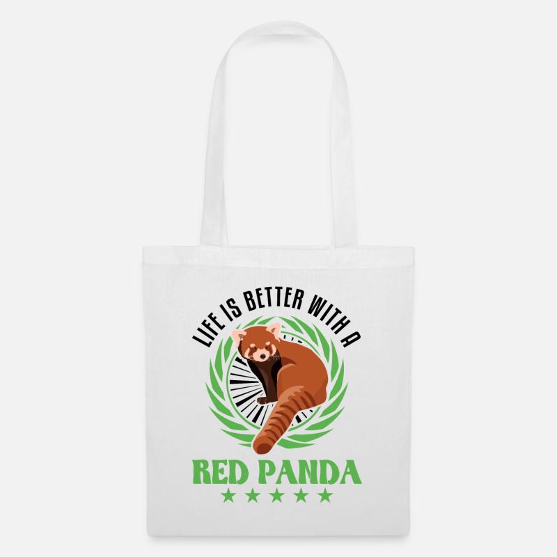 Life is better with a Red Panda Roter Panda - Tote Bag - white