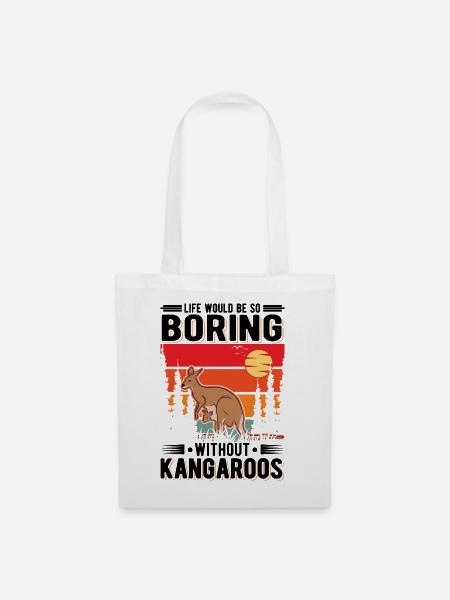 Australisches Känguru Australien Kangaroo - Stoffbeutel - Weiß