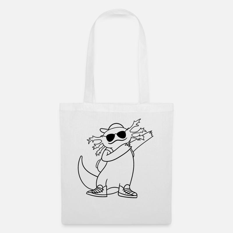 Axolotl Dancing Axolotl Dab Dance Axolotl Dabbing - Stoffbeutel - Weiß