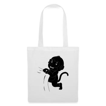 Singe Bébé Orang-outan - Singe mignon - Sac en tissu - blanc - Devant