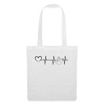 Paresseux Cœur Cœur paresseux Animal Paresseux Heartline - Sac en tissu - blanc - Devant