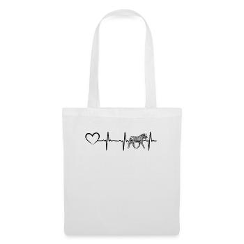 Zebra Heartbeat Heart - Zebra Zoo Animal Zebra Hea - Tote Bag - white - Front