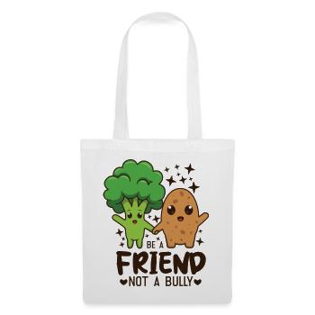 Citations d’amitié Soyez un ami pas un intimidateur Brocoli - Sac en tissu - blanc - Devant