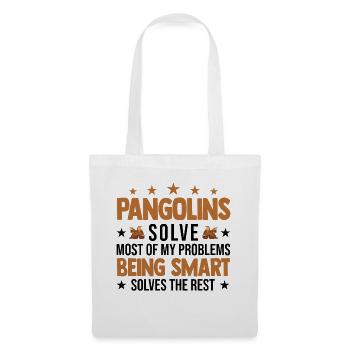 Pangolin Geschenk Schuppentier - Stoffbeutel - Weiß - Vorne