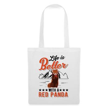 Life is better with a red panda - Tote Bag - white - Front