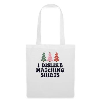 I Hate Matching Christmas Shirts Xmas Couple - Tote Bag - white - Front
