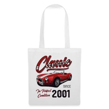 Je ne suis pas vieux Je suis une voiture classique vintage née en 2001 - Sac en tissu - blanc - Devant