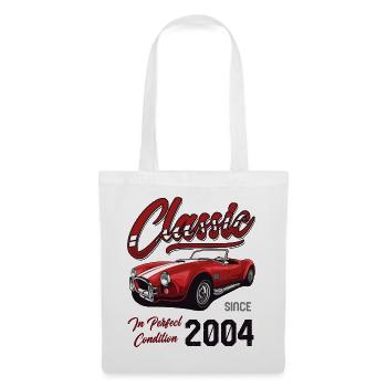 Je ne suis pas vieux Je suis une voiture classique vintage née en 2004 - Sac en tissu - blanc - Devant