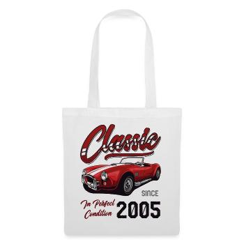 Ich bin nicht alt, ich bin Oldtimer Jahrgang Jahrgang 2005 - Stoffbeutel - Weiß - Vorne