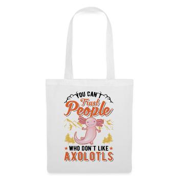 Axolotl Queue Cadeau Amphibien Axolotl - Sac en tissu - blanc - Devant