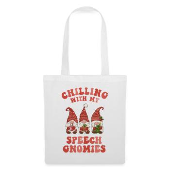 Chilling With My Speech Gnomies Xmas SLP - Tote Bag - white - Front