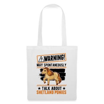 Warning Shetland Pony Shetland Pony Shetty - Tote Bag - white - Front