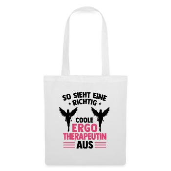 Richtig coole Ergotherapeutin Ergotherapie - Stoffbeutel - Weiß - Vorne