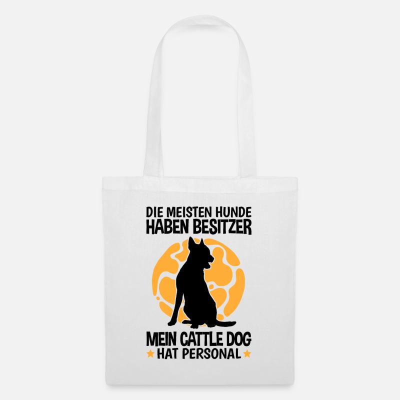 Mein Australian Cattle Dog hat Personal - Stoffbeutel - Weiß