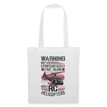 Warning, can spontaneously start talking about rc. - Tote Bag - white - Front
