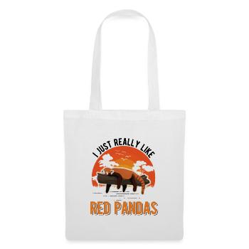 J’aime vraiment Red Pandas Roter Panda - Sac en tissu - blanc - Devant