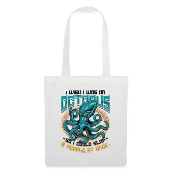 slap 8 people at once octopi funny octopus - Tote Bag - white - Front