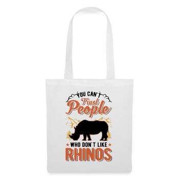 Rhinocéros Cadeau Rhino Rhinocéros - Sac en tissu - blanc - Devant