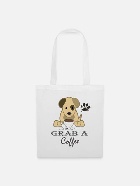 Grab A Coffee - Stoffbeutel - Weiß