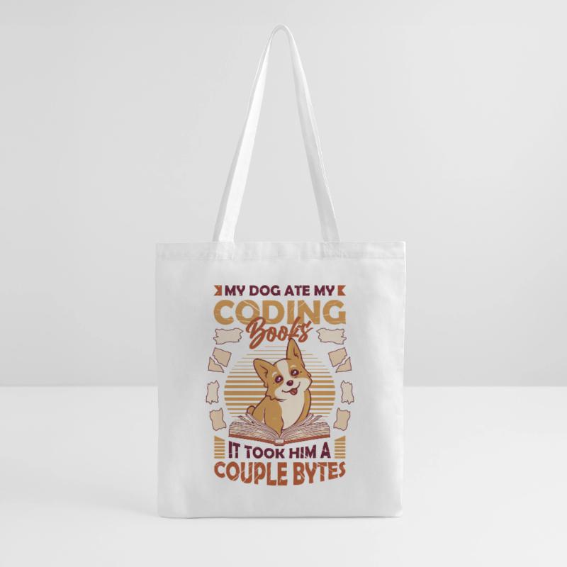 Dog Bytes Code Computer Joke Programming Tote Bag