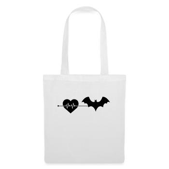 Battement de cœur de chauve-souris - Sac en tissu - blanc - Devant