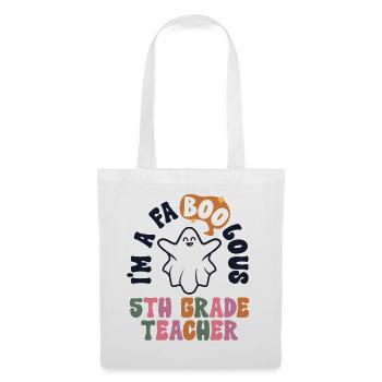 Lehrer Halloween Retro 5. Klasse Vintage Fünfte - Stoffbeutel - Weiß - Vorne