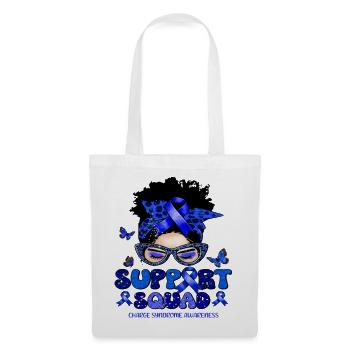 Charge Syndrome Awareness Support Squad Messy Bun - Stoffbeutel - Weiß - Vorne