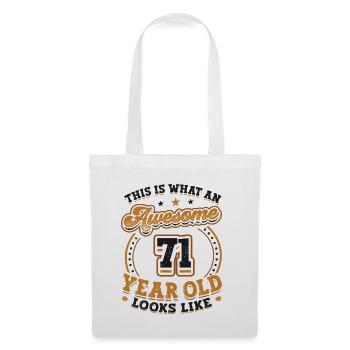 Voilà à quoi ressemble un grand homme de 71 ans. - Sac en tissu - blanc - Devant