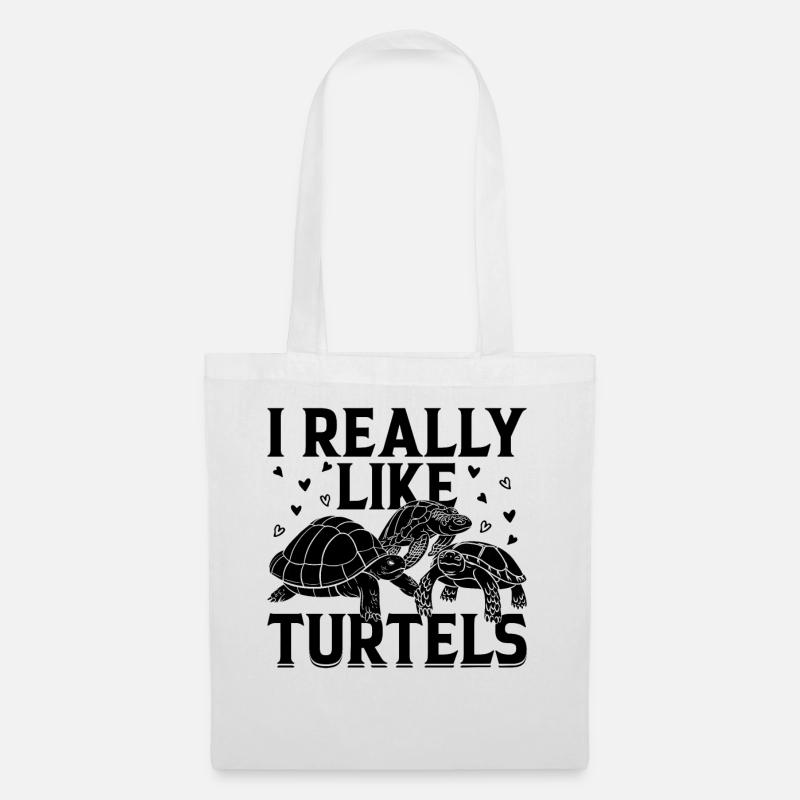 I Really Like Turtles Sea Turtle Lover Cute Turtle - Stoffbeutel - Weiß