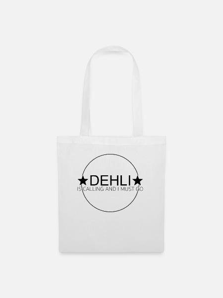 dehli is calling - Stoffbeutel - Weiß