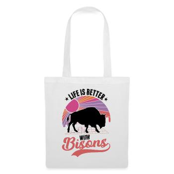 Life is better with a buffalo Buffalo - Tote Bag - white - Front