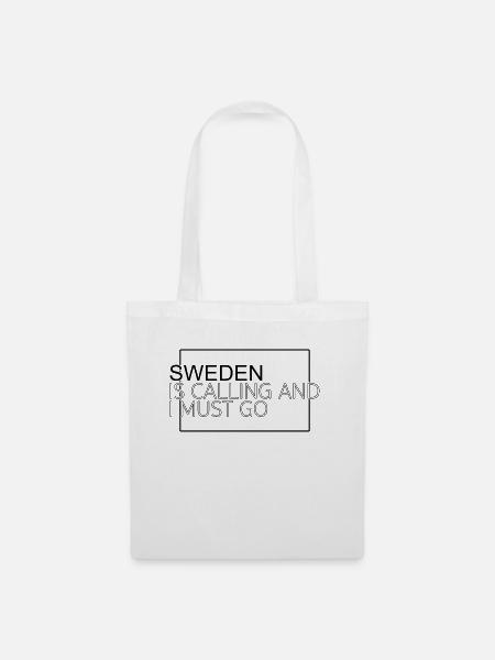Schweden Spruch - Stoffbeutel - Weiß