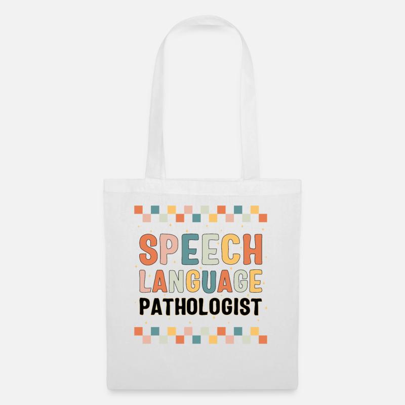Logopäden-Shirt, Sprachwertschätzungsgeschenk - Stoffbeutel - Weiß