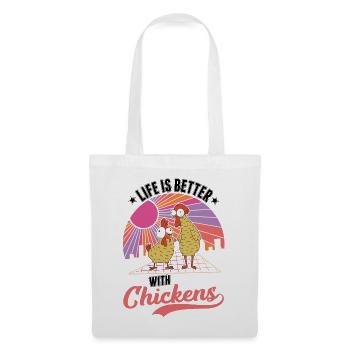 Life is better with chicken farmer - Tote Bag - white - Front