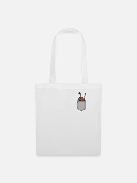 Violin Violinist Pocket - Stoffbeutel - Weiß