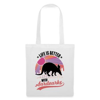 Life is better with aardvark - Tote Bag - white - Front