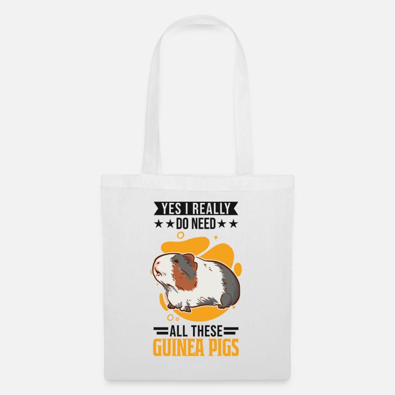 Meerschweinchen Geschenk Guinea Pig - Stoffbeutel - Weiß