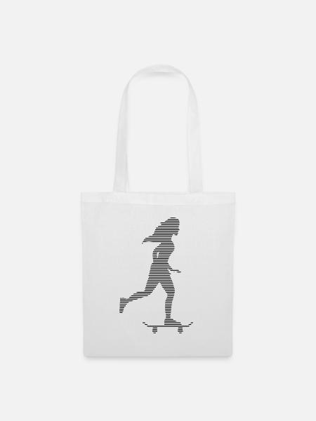 skating girl - Stoffbeutel - Weiß