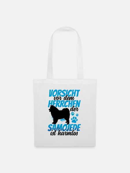 Samojede ist harmlos Samojedenspitz - Stoffbeutel - Weiß