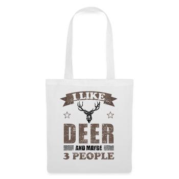 Cerf Cerf Amoureux des animaux Drôle Dicton Cadeau - Sac en tissu - blanc - Devant