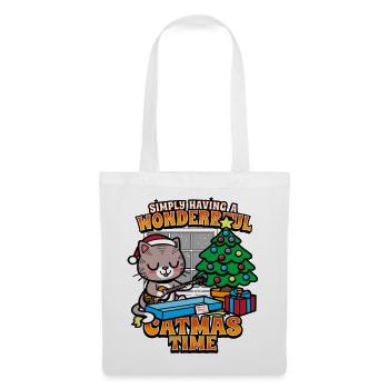 Christmas Wonderful Catmas Time - Tote Bag - white - Front