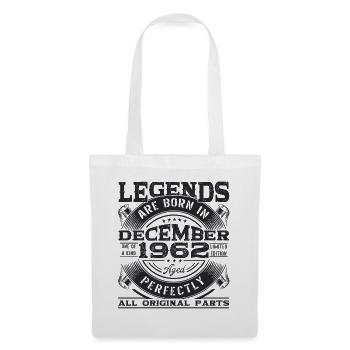 Né en décembre 1962 60e anniversaire Legend Mann - Sac en tissu - blanc - Devant