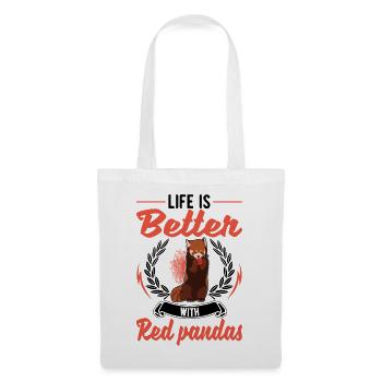 Life is better with red pandas - Tote Bag - white - Front
