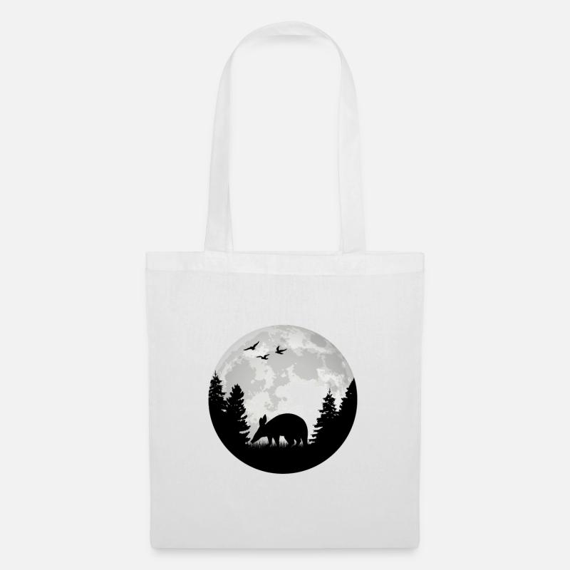 Aardvark Moon - Tote Bag - white