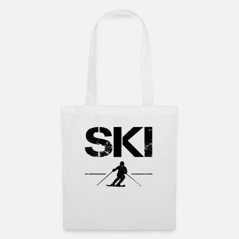 Ski - Stoffbeutel - Weiß