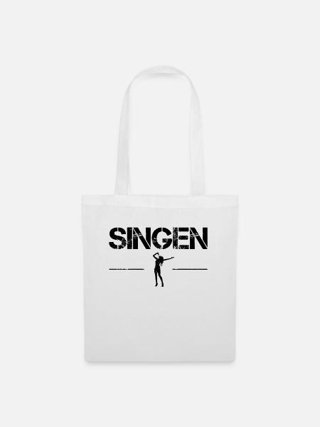 singen - Stoffbeutel - Weiß