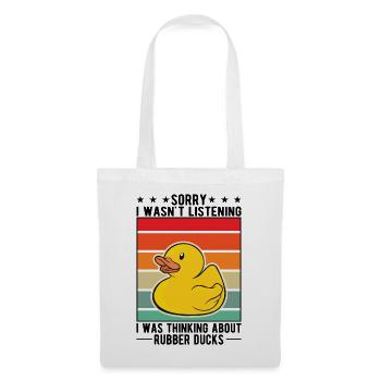 Rubber Duck Gift Squeaky Duck Bathing Duck - Sac en tissu - blanc - Devant
