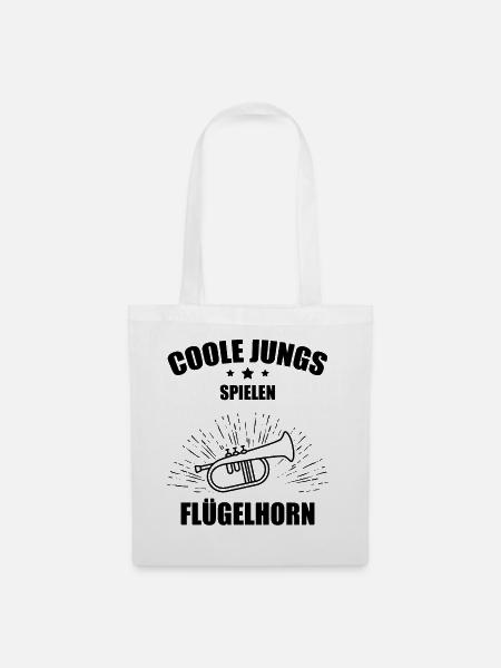 Flügelhorn Flügelhornspieler Flügelhornist - Stoffbeutel - Weiß