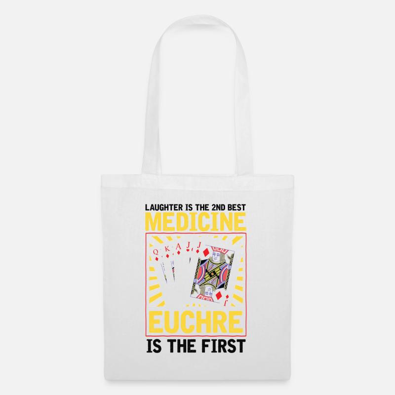 Médecine Euchre - Euchre Player Card Game Euchre - Sac en tissu - blanc